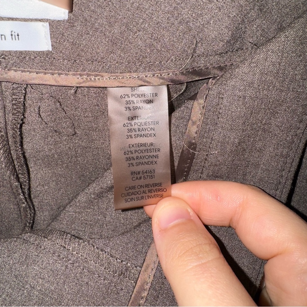 Calvin Klein Women’s Modern Fit Size 10 Brown Business Slacks Pants - Picture 5 of 7